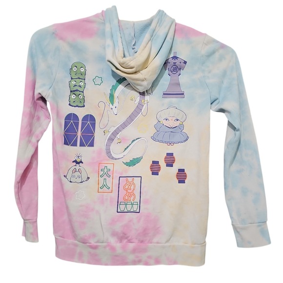 Studio Ghibli Tops - Hayao Miyazaki's Spirited Away Studio Ghibli Tie Dye Hoodie Sweatshirt Medium
